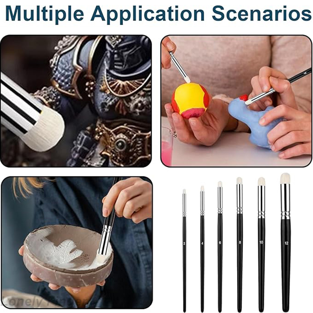Miniature Painting Set - Set Kuas Lukis Miniatur 3pcs/6Pcs Kuas