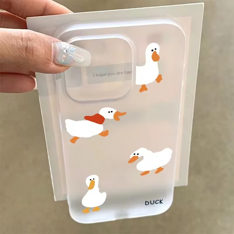 Board Game Quacks - Casing HP Transparan Matte Bebek Lucu