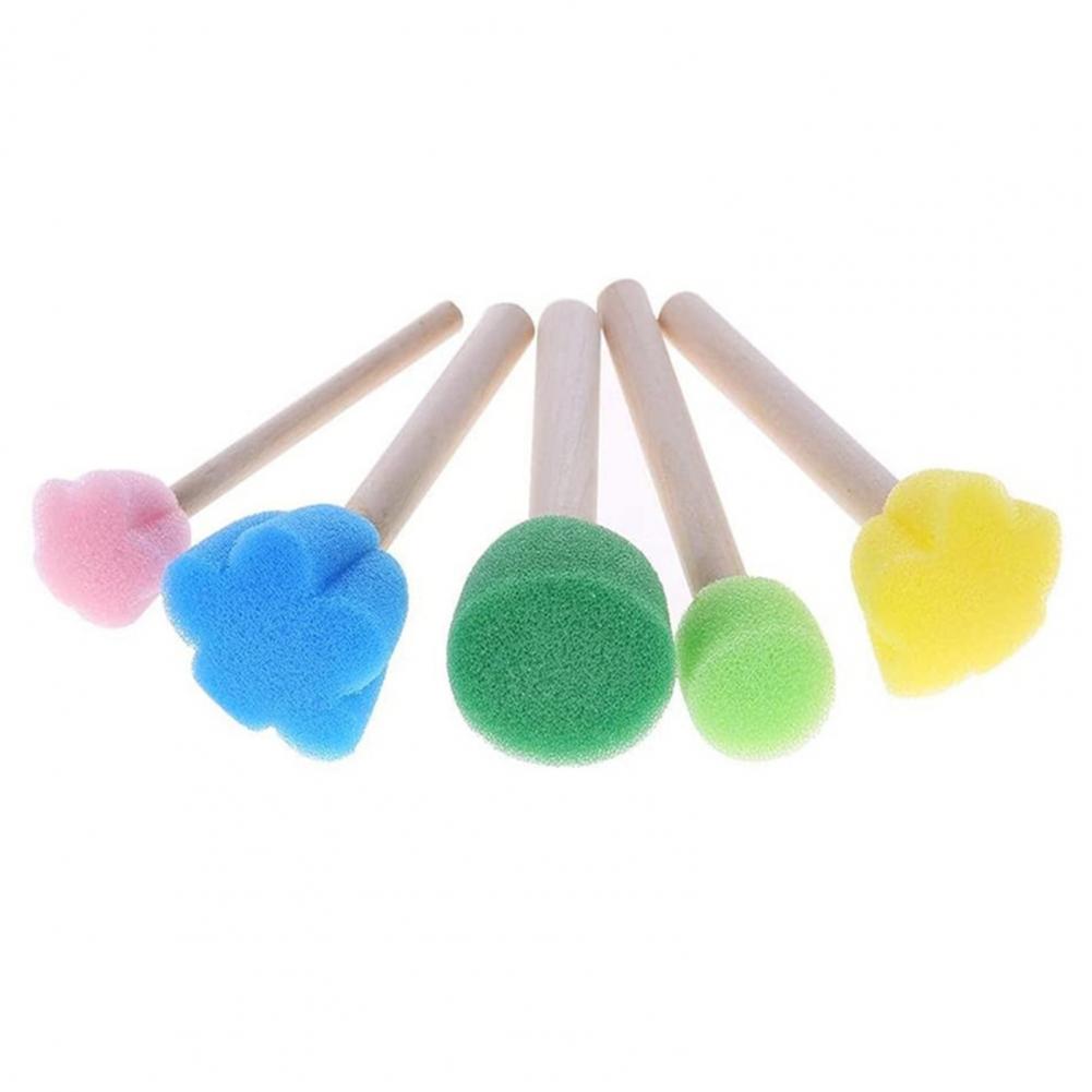 Miniature Painting Set - 5 buah/set tongkat cap spons cat