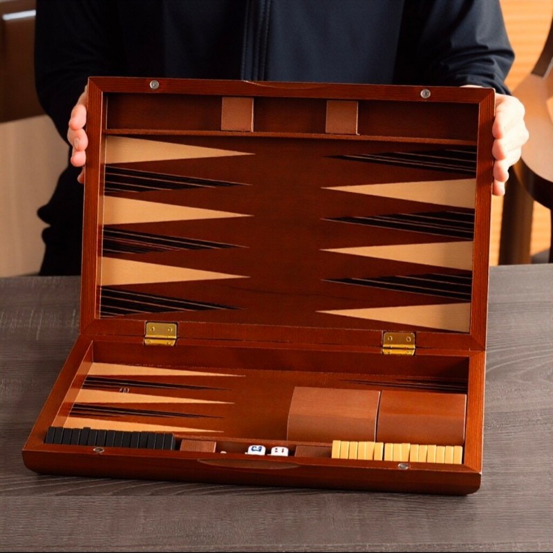 Backgammon Kayu Solid 11-19 In - Board Game Quacks ulasan dan harga